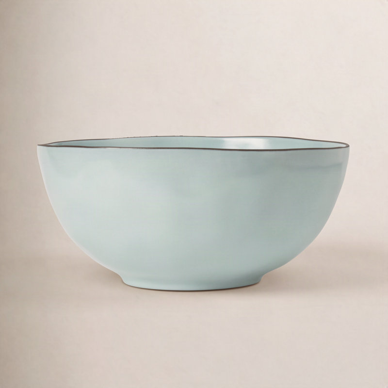 Stacked Organic Serving Bowl, Sky Blue