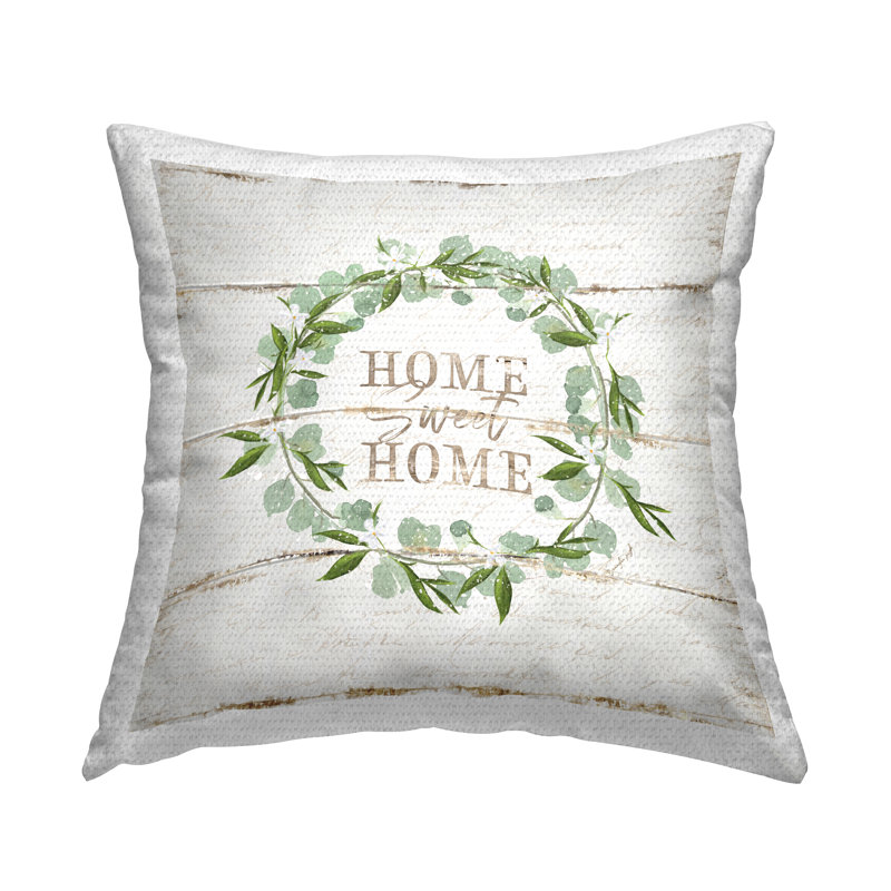 Coussin extérieur Sweet Home Greeting Eucalyptus