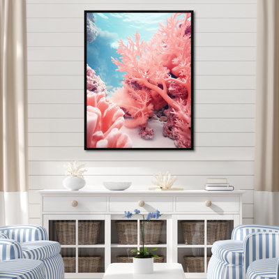 «Pink Coral And Anemones Dance I», reproduction sur toile