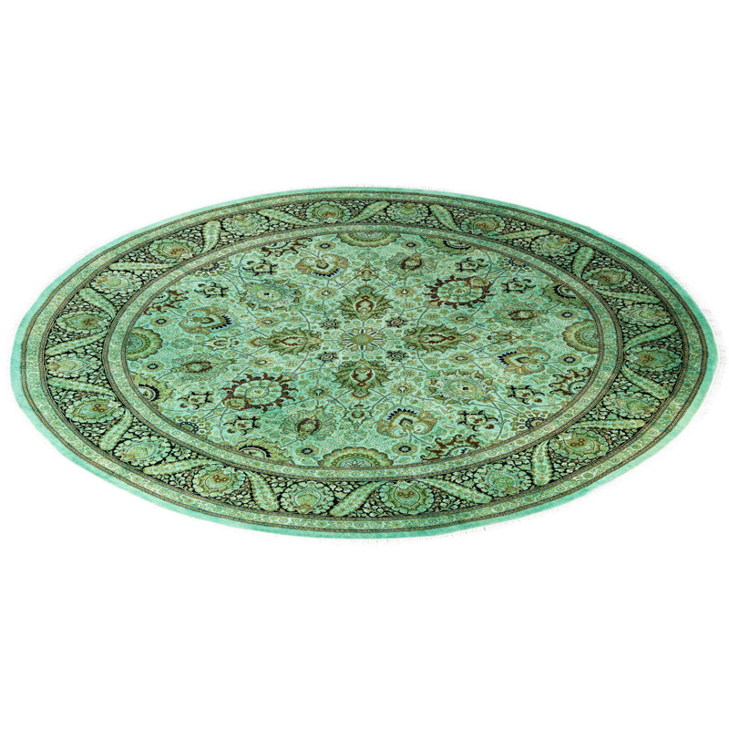 Overdyed One-of-a-Kind 9' 1" X 9' 1" Hand Knotted Area Rug