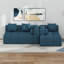 Canapé modulaire moderne entièrement compressé avec assise profonde et deux poches latérales-117789417