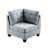 2Pc Modular Gray Fabric Chair, 32"X32"X35" H, With Wood Frame Preeminency Linen-Like - 2Pc, H Chair Predominance
