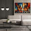 Toile épique Graffiti «Urban Abstract 5» par Rey Klimt, 60 po x 40 po