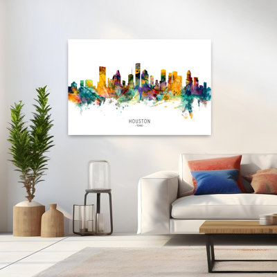 «Vibrant Houston Skyline», art contemporain urbain