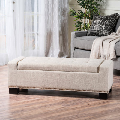 Banc d'appoint STORAGE OTTOMAN W / STUDS