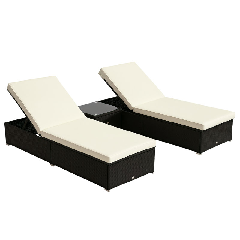 Ensemble de meubles de piscine 3 pièces