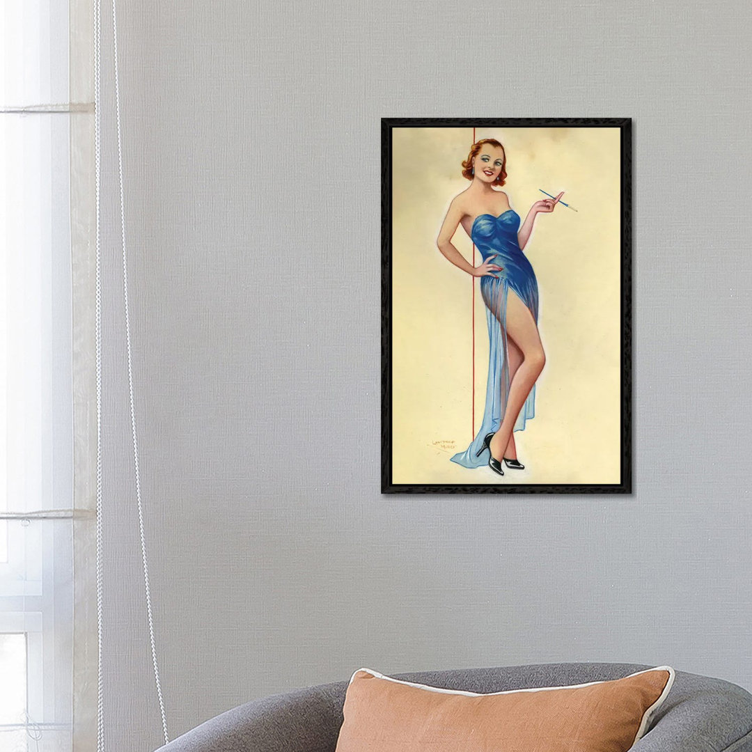 1940s UK Pinup Poster von Laurence Miller - Galerie-verpackte Leinwand Giclée auf Leinwand