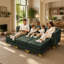 Canapé modulaire Chesterfield avec 3 coussins