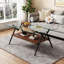 Table basse rectangulaire avec plateau en verre trempé et pieds en métal pour le salon-1473102345-1473102347