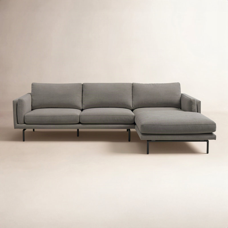 Canapé modulaire Elenora, Tissu performance gris anthracite