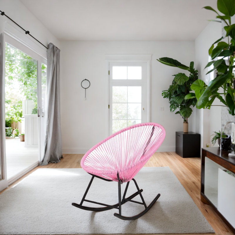 Chaise berçante Oclupaca, Rose