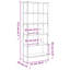 Averly 172cm H x 72cm W Metal Bookcase-1774191130