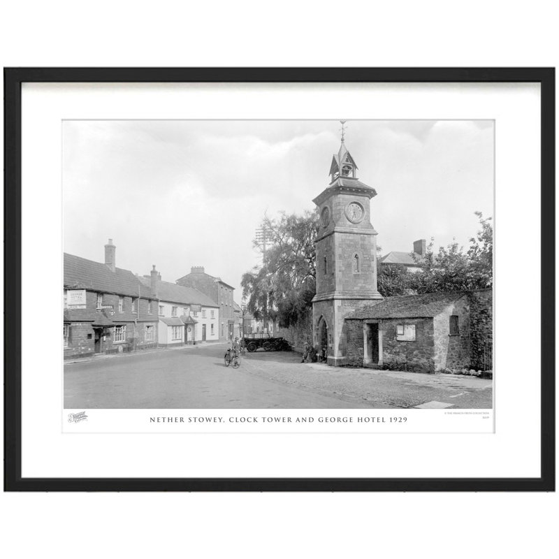 Nether Stowey, Clock Tower And George Hotel 1929 - Single Picture Frame Print, 60cm H x 80cm W x 2.3cm D