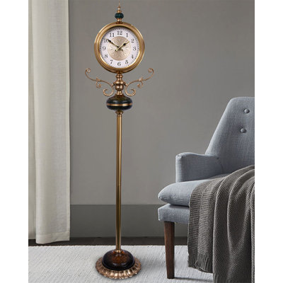 Modern light luxury vintage-style decorative base floor clock