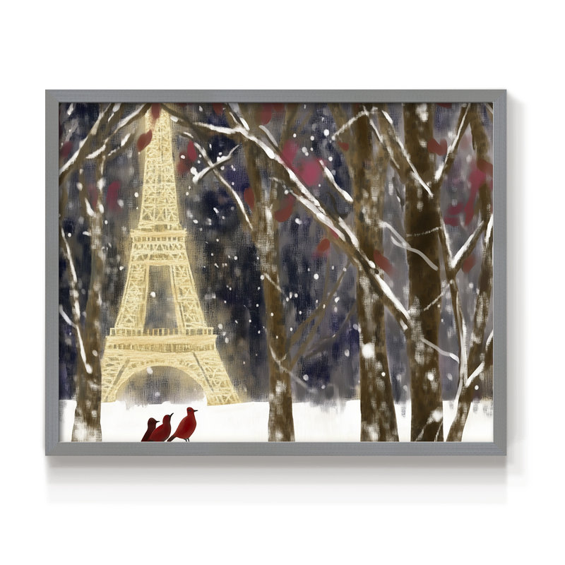 Chirstmas Art-DCXLIX -Framed Print - Restickable, Gris, H 11 po x l 14 po