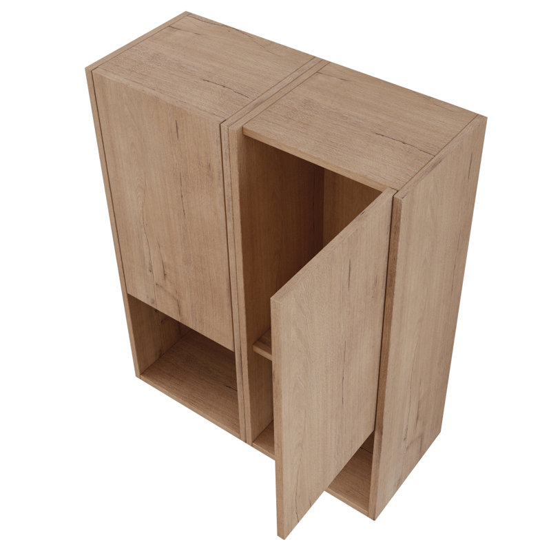 24" Bathroom Side Cabinet with Soft Close Doors, Float Mount Design