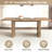Mid-century Wood Rectangular Pedestal Dining Set with French Dininig Chair-845900162-844380192