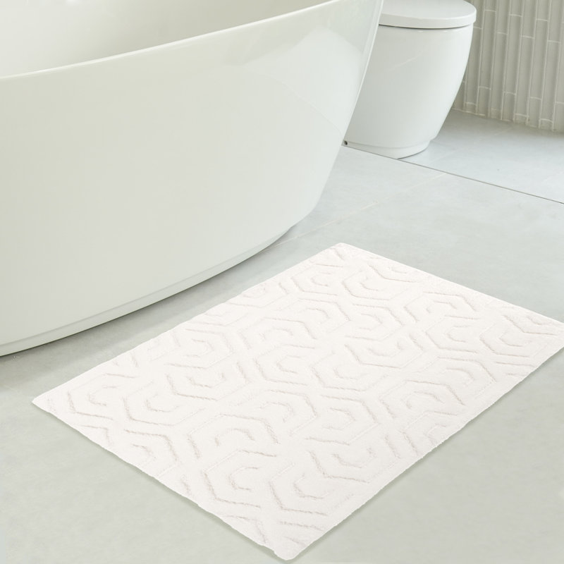  Tapis de bain antidérapant, Écru