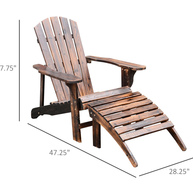 Méridienne en bois avec patio brun rustique / détachable