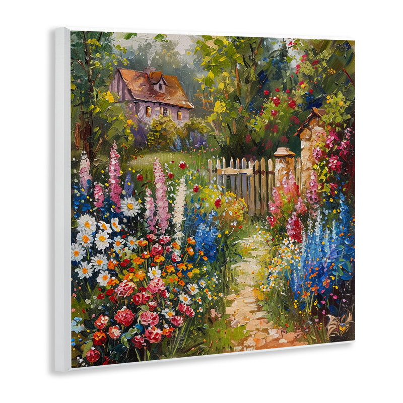  Blooming Spring Cottage Wall Plaque Art by LSR Design Studio