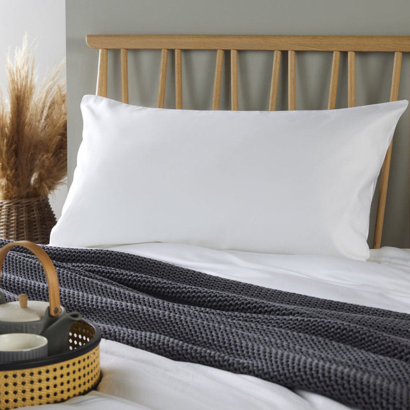 1000 Thread Count Superking Sateen Pillowcase, White