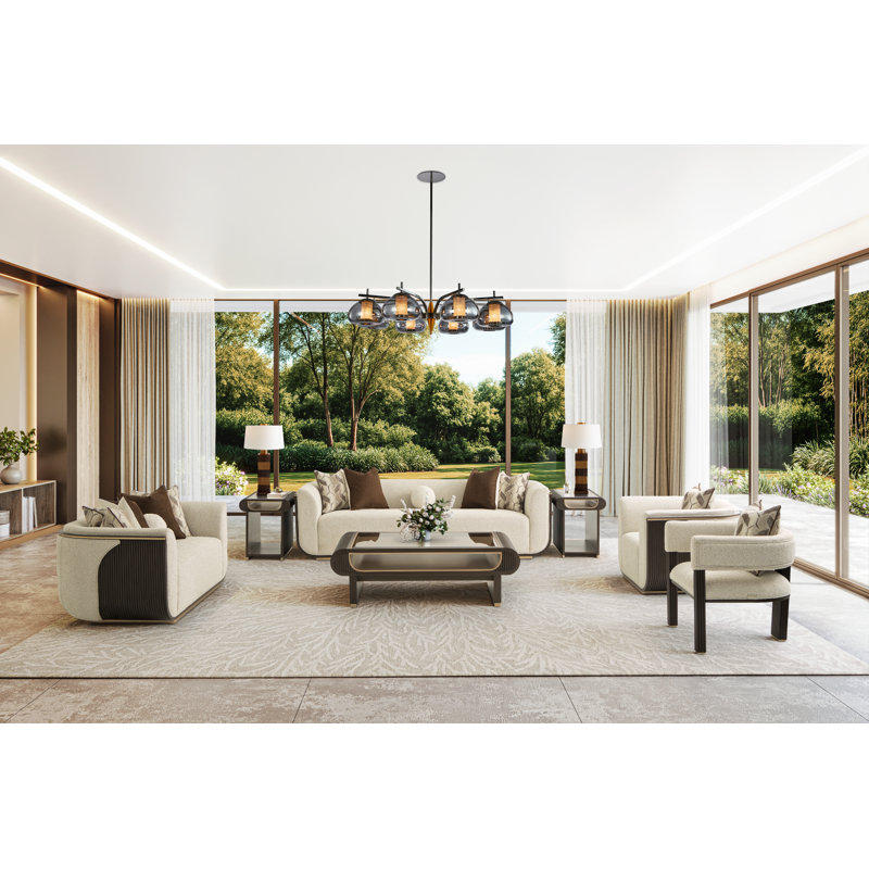 West Kensington Sofa - Buff/Seal Salt Caramel, Medium Yellow Wood