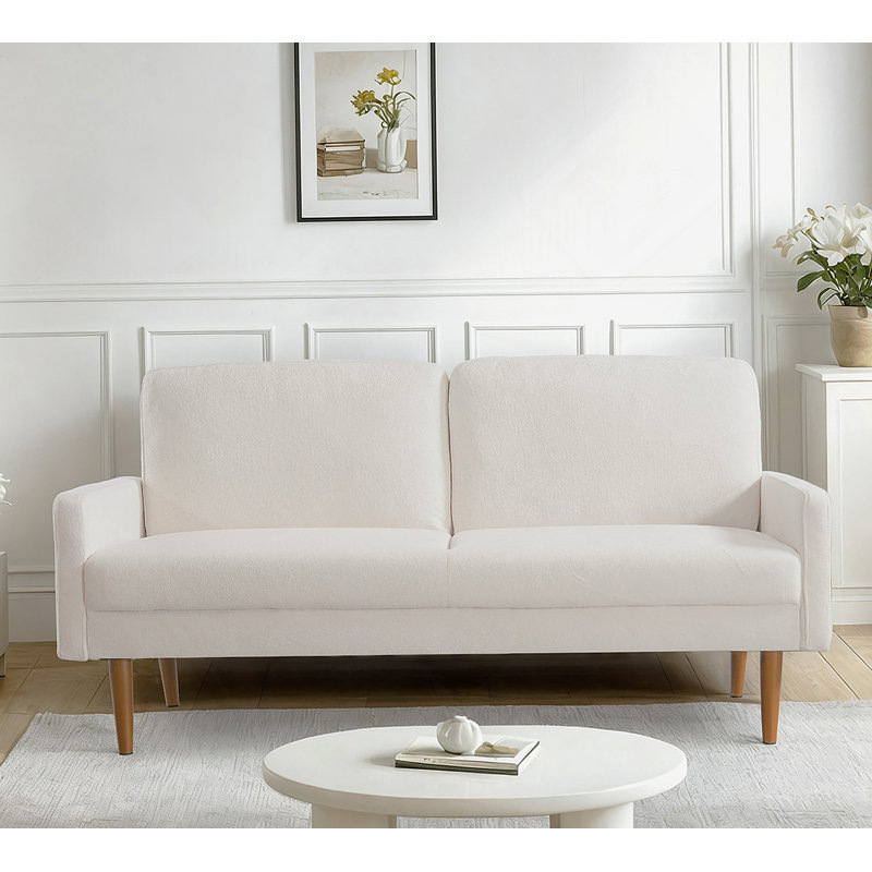 Charmant canapé d'inspiration rétro avec revêtement moelleux pour un style de vie élégant