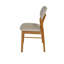 Chaise de salle à manger rembourrée Joy Boucle, blanc, ensemble de 2, structure solide, couleur chêne, assise de 18,5 po de hauteur-1871178032