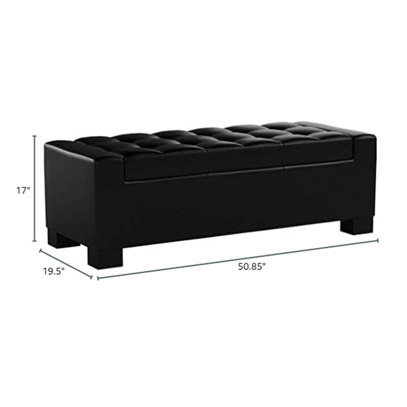 Black Leather - Ideal For Home Storage Needs Living Room In With Stylish Design, Black