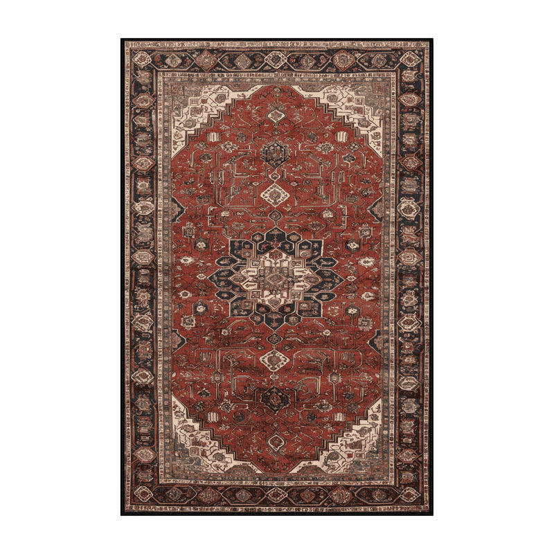 Tapis brun lavable à la machine, Rectangulaire 8 pi x 12 pi