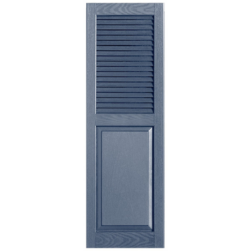 Combinaison droite à persiennes combinées, 60 po, Bleu, 12 po