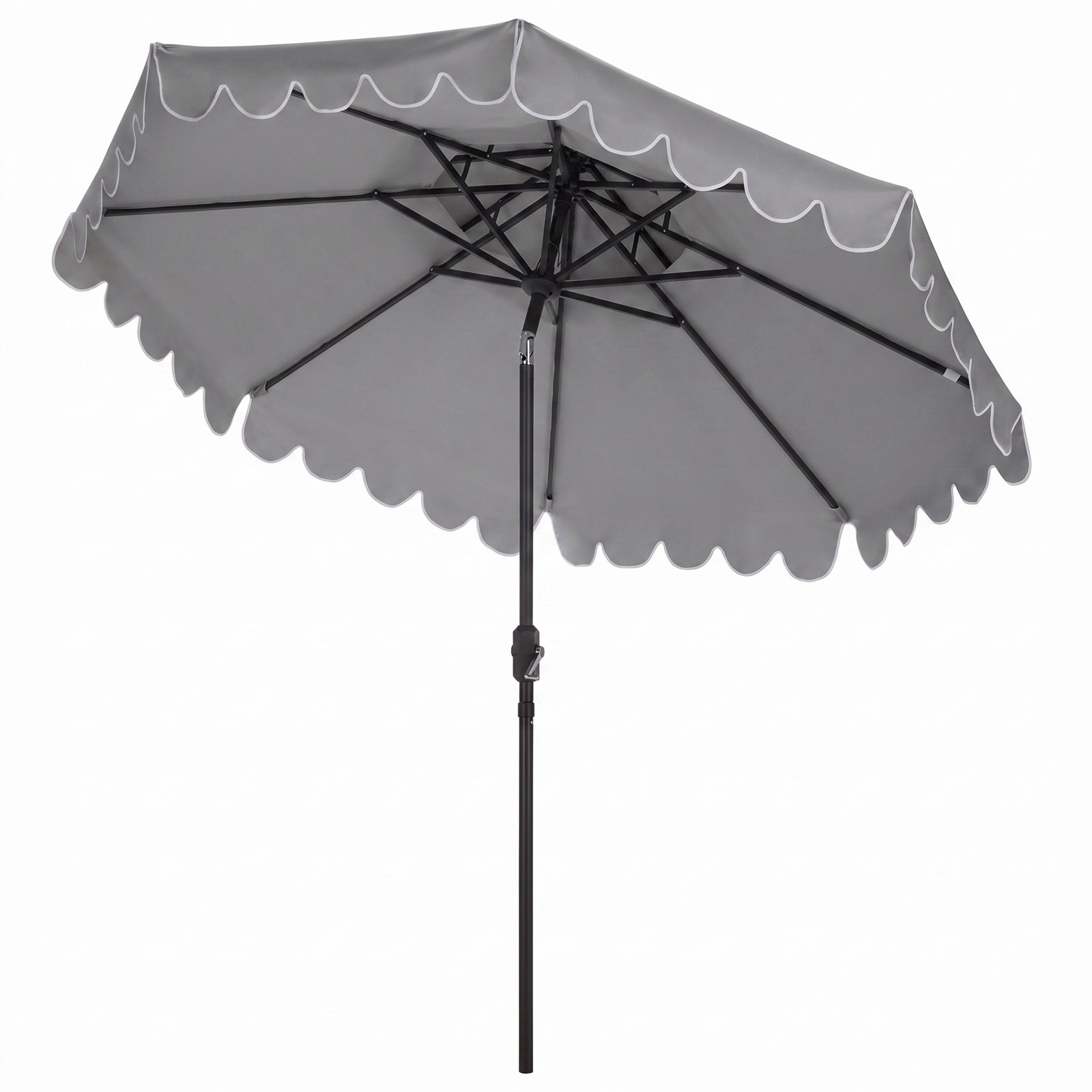 Teo 9' Umbrella, Gray/White
