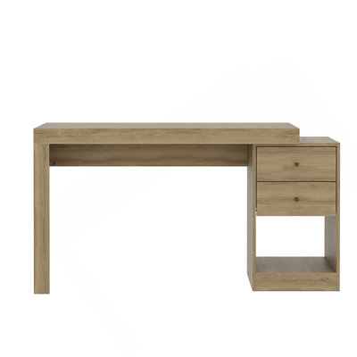 Techni Mobili Expandable Home Office Desk, Pine