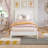 Ambrey Solid Wood Low Profile Sleigh Platform Bed with Matching Footboard-1917668362-1917668367
