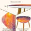 Ensemble de 2 tables basses gigognes triangulaires Wildflowers Sunset