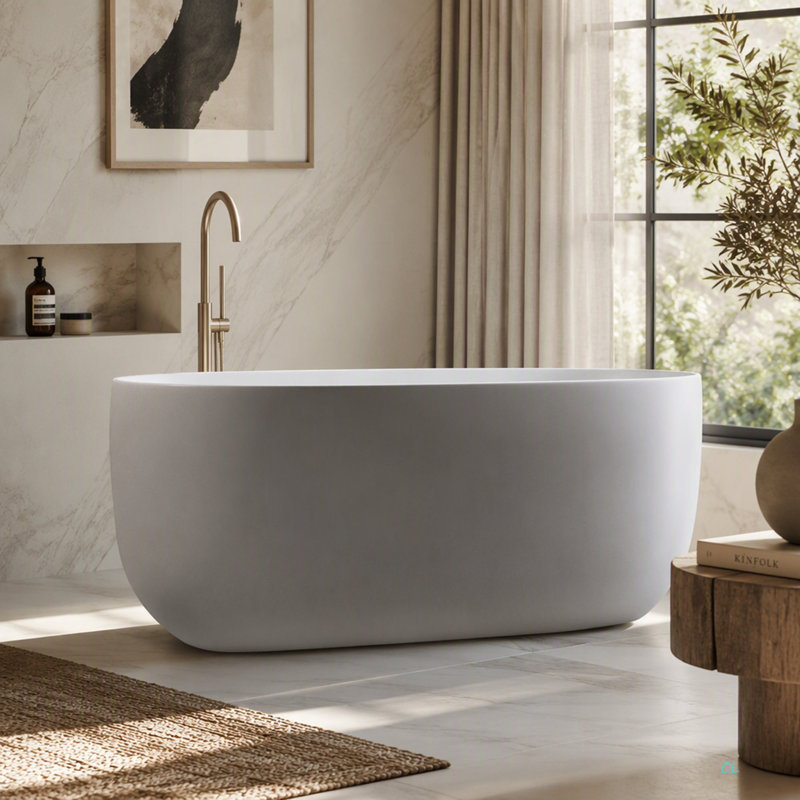47'' Independent Solid Surface Resin Stone Bathtub