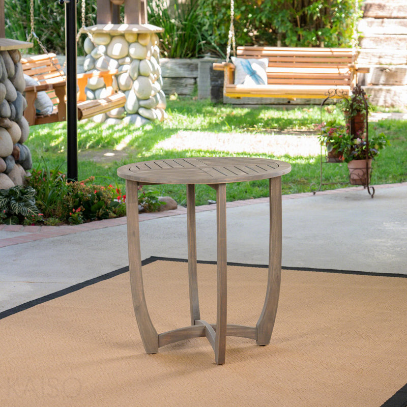 Table circulaire en bois 27,5 po