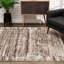 Tapis ivoire abstrait rectangulaire en polyester 6 pi 6 po x 9 pi 4 po