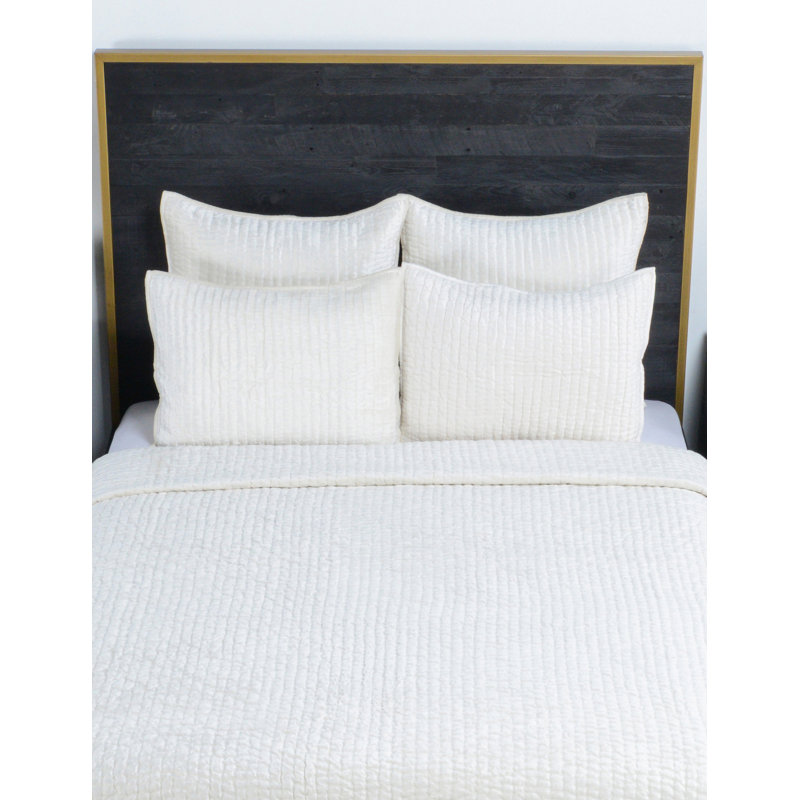 Lucio Polyester Sham, Euro, Ivory