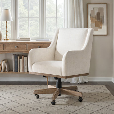 Chaise de bureau pivotante à 360 ° Ackeron Julia avec hauteur ajustable et accoudoirs courbés