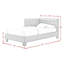 Lit simple d'angle avec design innovant, capitonnage à boutons, ports USB et lumières à capteur pour une chambre à coucher surélevée Julesburg-842656092
