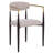 Schutt Boucle Upholstered Metal Dining Arm Chairs