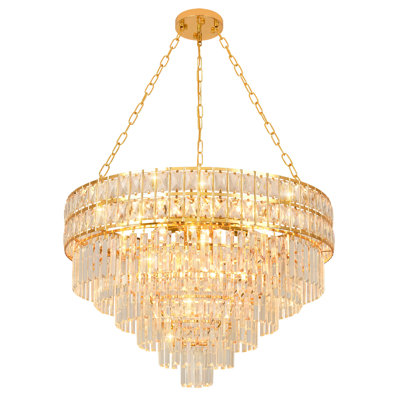 Imma Crystal Empire Chandelier with Crystal Accents