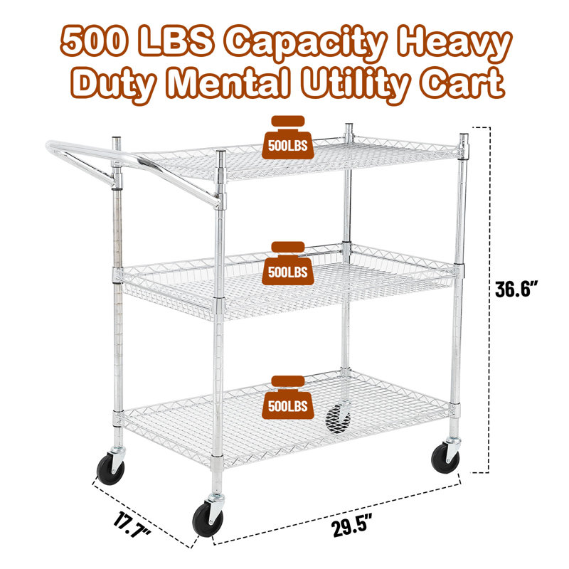 93cm H x 45cm W Utility Cart