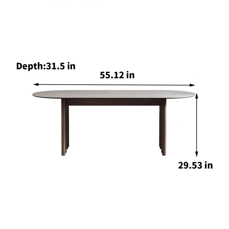 Table de salle à manger Oatsvall, H 29,53 po x L 55,12 po x l 31,5 po