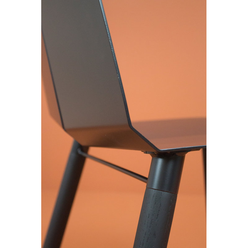 Chaise de salle à manger Noa, Noir, Chêne Peint Noir