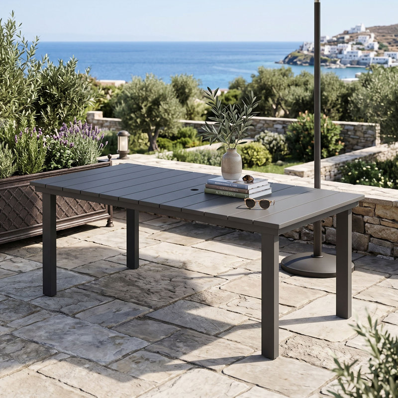 Table de salle à manger 70,6 "HDPE, Grey