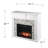Eseli Darby Home Co 41.75 " W White Electric Fireplace with BTU 5100