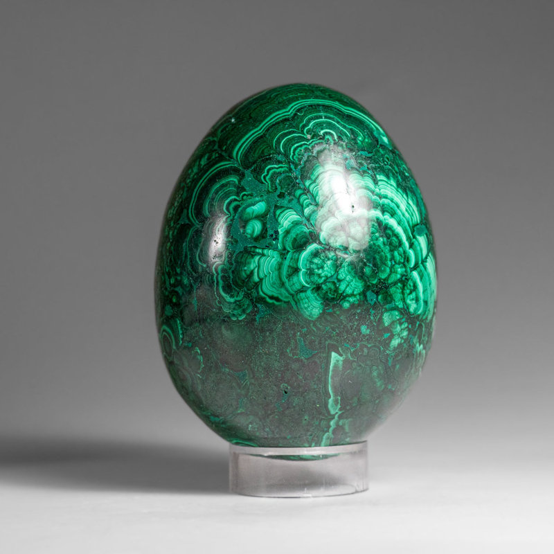 Genuine Polished Malachite Egg (1.5 Lbs)
