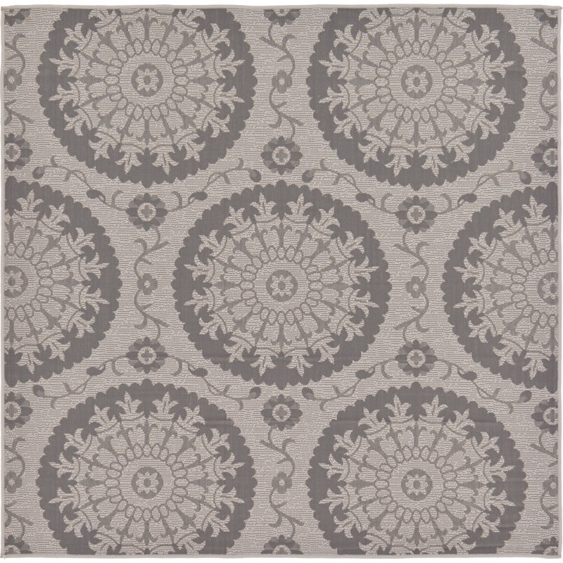Sebastian Geometric Indoor / Outdoor Rug, Square 6'1"